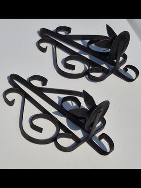 Vintage HOMCO Wrought Iron Wall Sconces - Pair